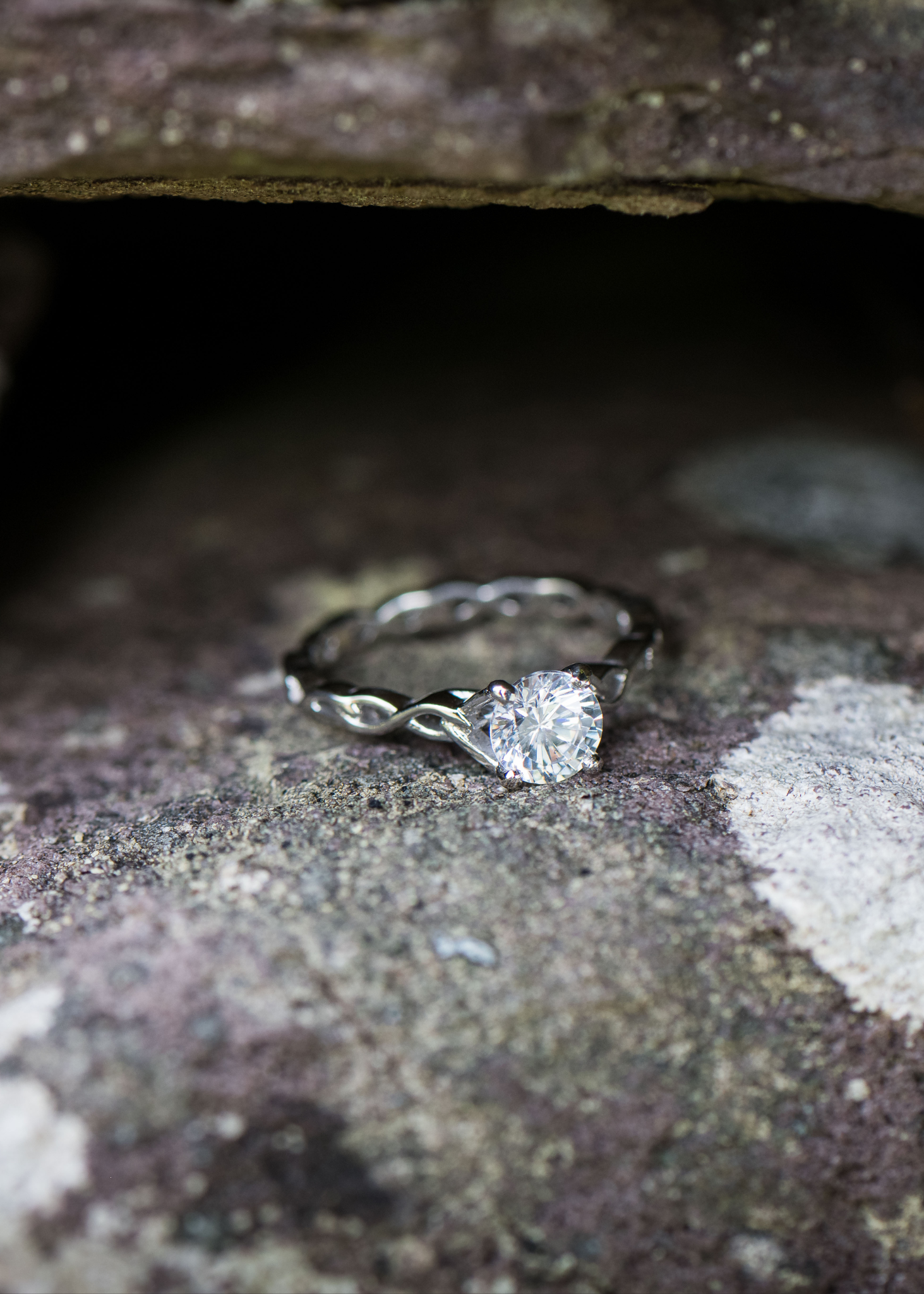 Princess Cut Celtic Engagement Ring Platinum and Diamonds ENG9 - Doron Merav